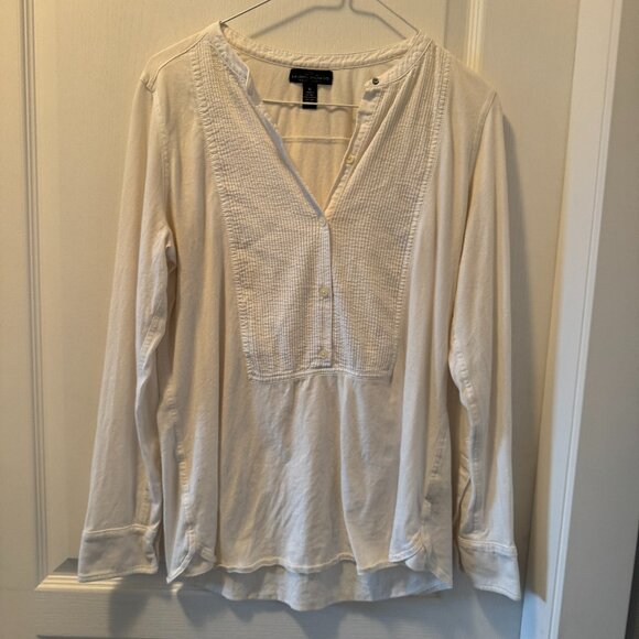 Ralph Lauren White tuxedo style blouse - Picture 1 of 5